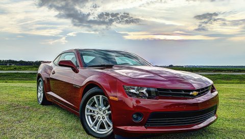 Chevrolet, camaro, вид сбоку, природа
