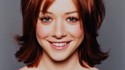 Alyson hannigan, актриса, рыжая, улыбка