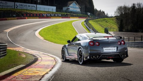 Nissan, gt-r, вид сзади