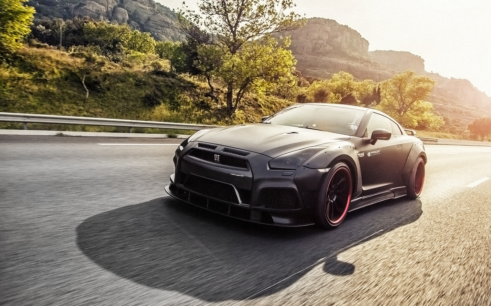 Картинки Nissan, gt-r, r35, вид сбоку, движение фото и обои на рабочий стол