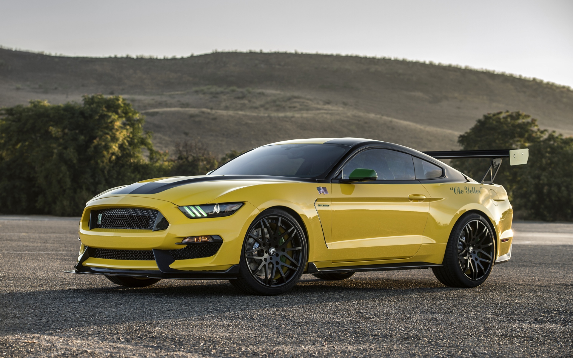 Картинки Ford, mustang, gt350, shelby, желтый фото и обои на рабочий стол