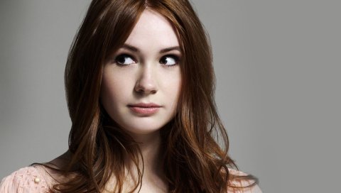 Karen gillan, актриса, лицо, взгляд