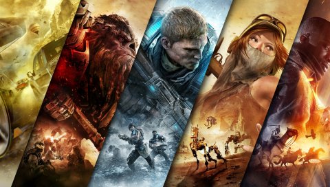 Forza horizon 3, halo wars 2, gears of war 4, recore, battlefield 1