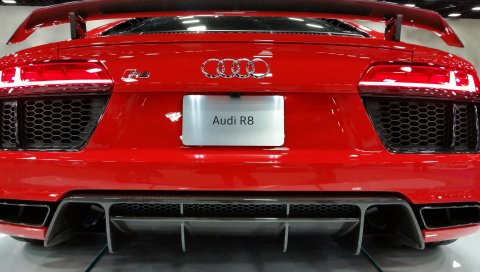 Audi r8, audi, красный, вид спереди