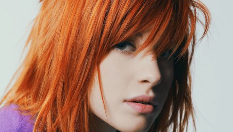 Hayley williams, актриса, певица, лицо, рыжая