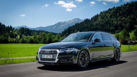 Audi, a4, avant, motion, road