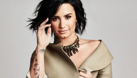 Demi lovato, певица, фотосессия, стильная, татуировка