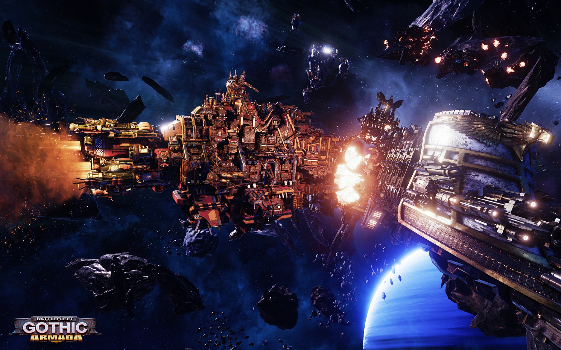 Картинки Битва, готика, армада, warhammer 40k, черный легион фото и обои на рабочий стол