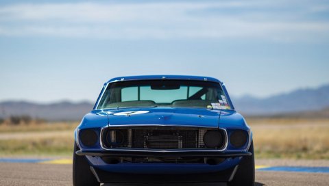 Ford mustang, 1969, автомобиль, вид спереди