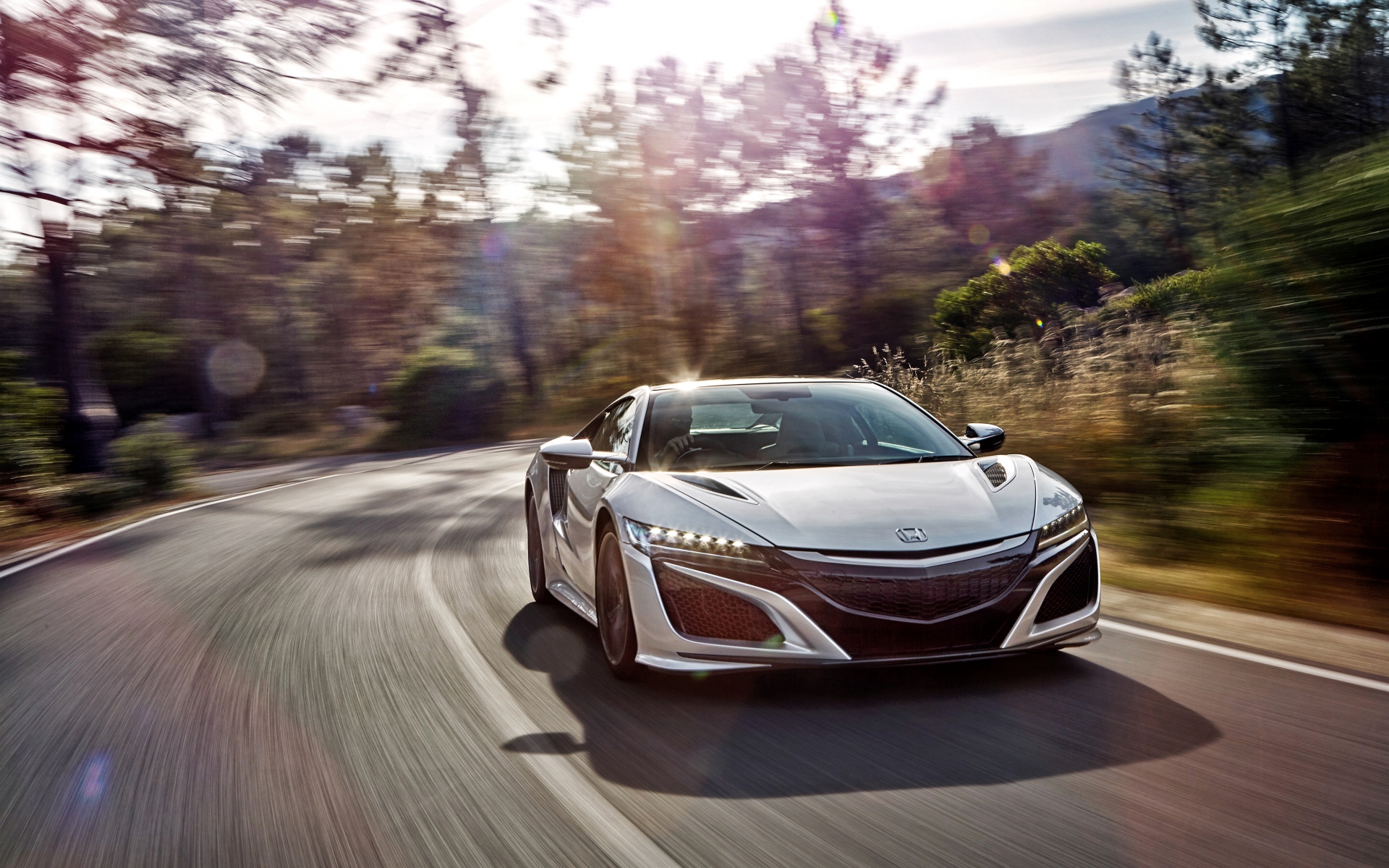 Картинки Honda, acura, nsx, вид спереди, скорость фото и обои на рабочий стол