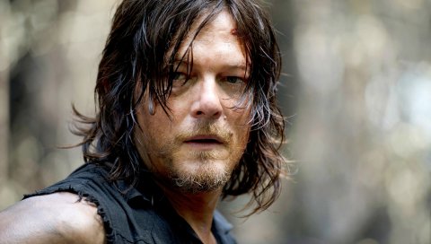Norman reedus, актер, лицо, волосы