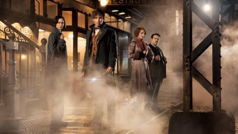 Сказочные звери и где их найти, eddie redmayne, katherine waterston, alison sudol, dan fogler