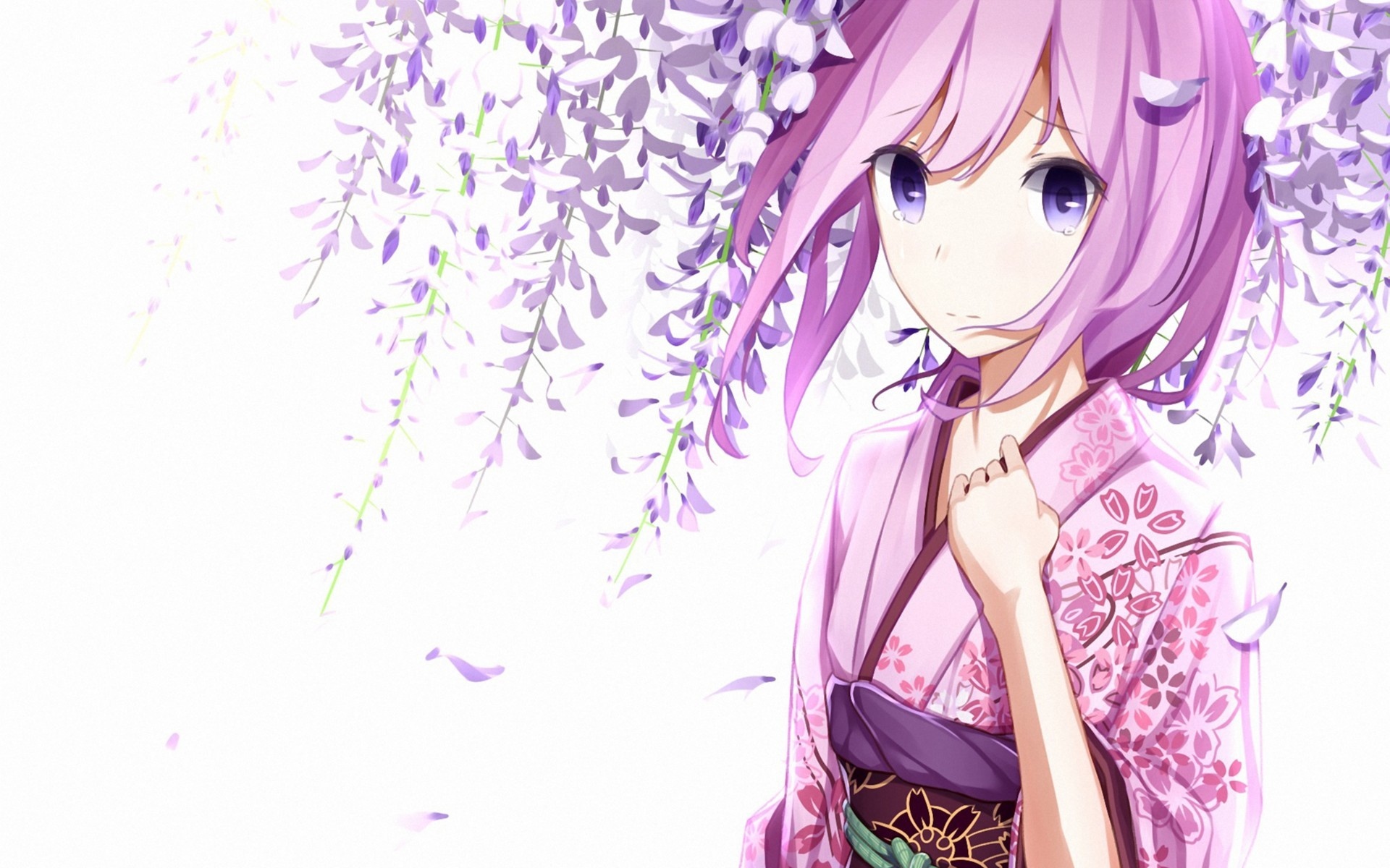 Картинки Вокалоид, megurine luka, кимоно, девушка фото и обои на рабочий стол