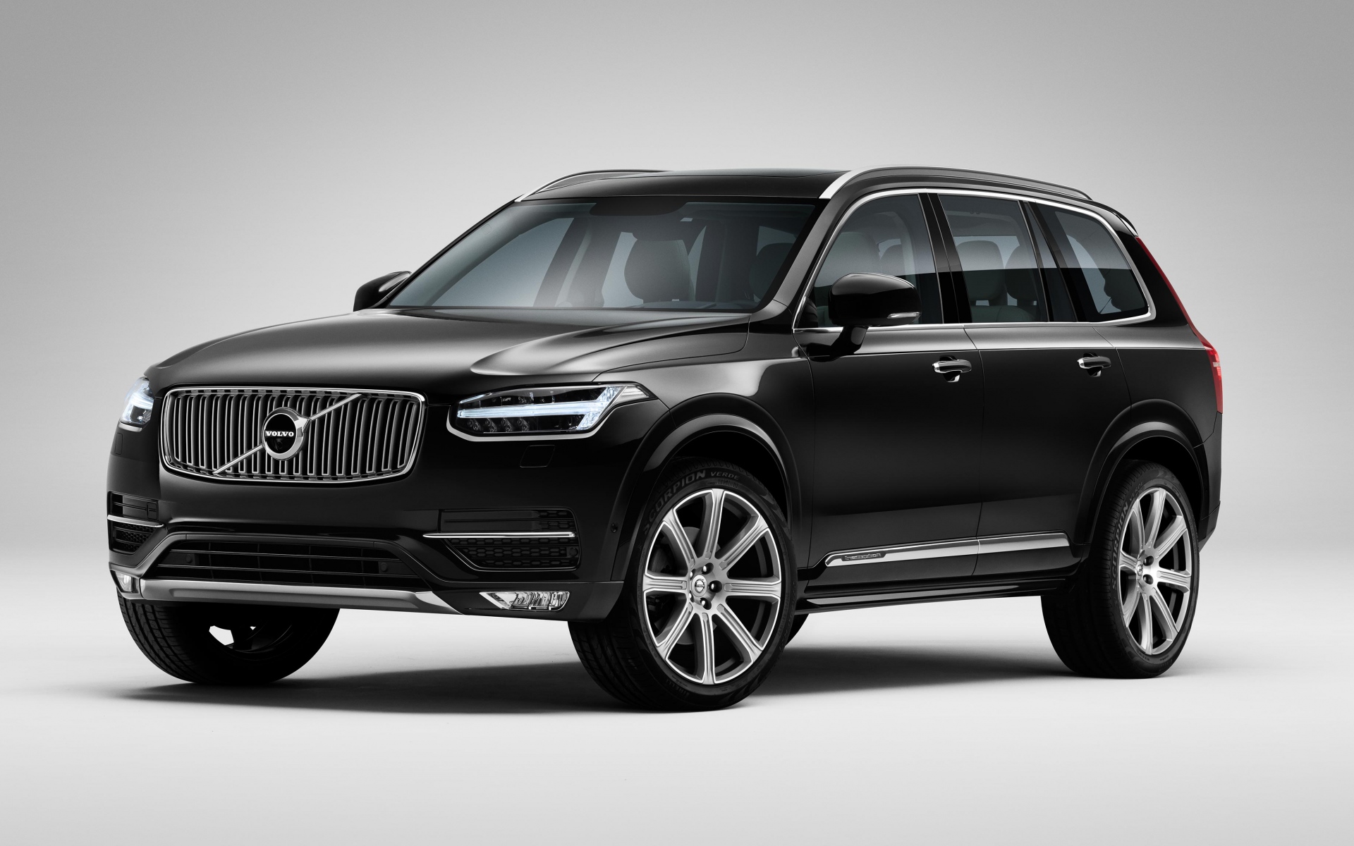 Картинки Volvo xc90, черный, вид сбоку фото и обои на рабочий стол