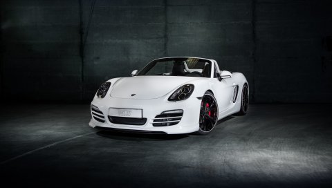 Porsche, boxster, белый, кабриолет