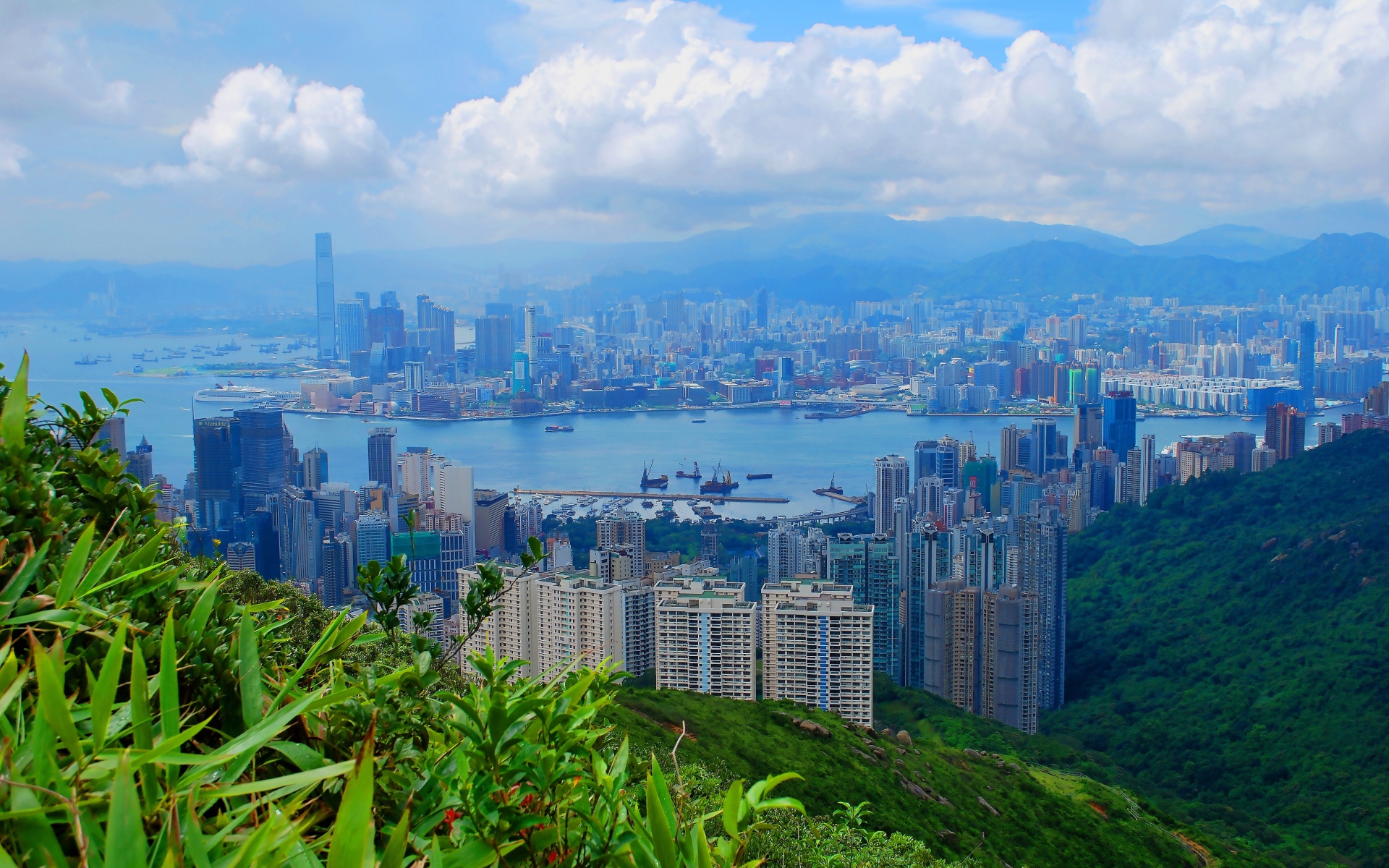 Картинки Hong kong, здание, вид сверху, небо фото и обои на рабочий стол