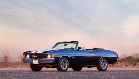 Chevrolet, chevelle, malibu, кабриолет, вид сбоку