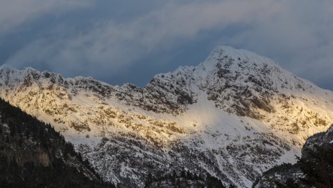 Huesca, Испания, горы, вершины, снег