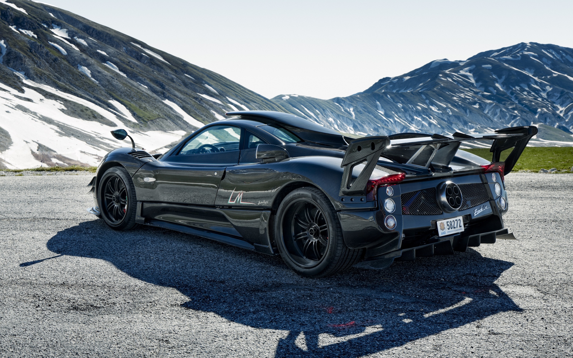 Картинки Pagani, zonda, 750 lm, вид сбоку, черный фото и обои на рабочий стол