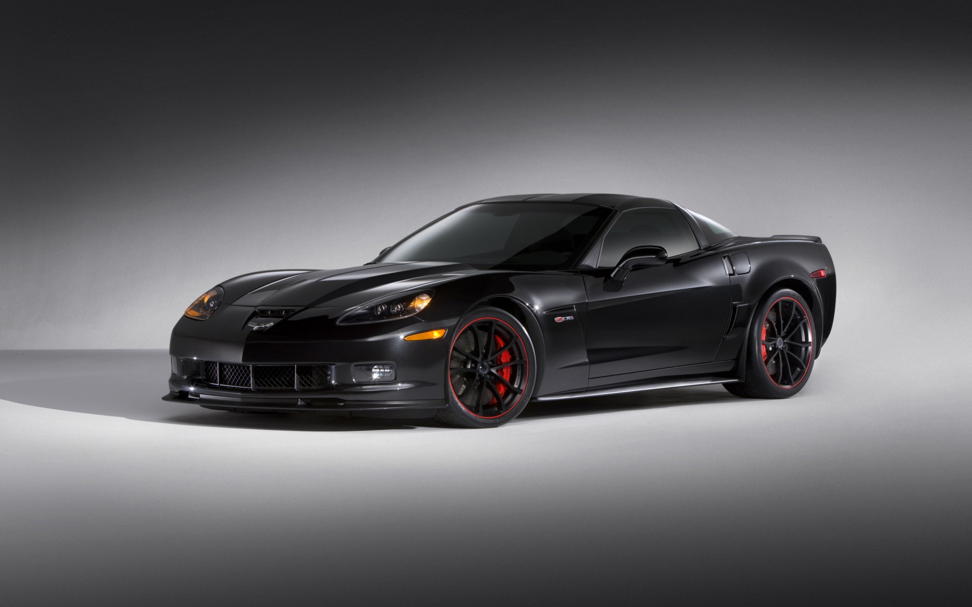 Картинки Chevrolet, corvette, z06, вид сбоку, черный фото и обои на рабочий стол