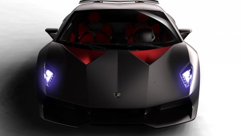 Lamborghini, sesto elemento, черный, вид спереди