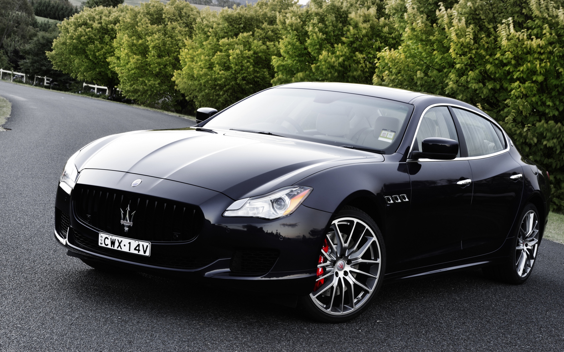 Картинки Maserati, quattroporte, gts, вид сбоку, черный фото и обои на рабочий стол