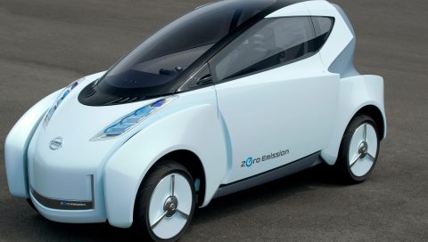 Nissan, планер земли, нулевая эмиссия, концепция, вид сбоку