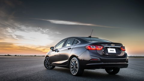 Chevrolet, cruze, вид сбоку, черный