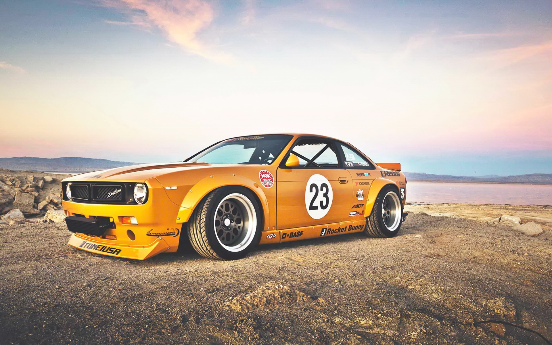 Картинки Nissan 240sx, ракетный кролик, вид сбоку фото и обои на рабочий стол