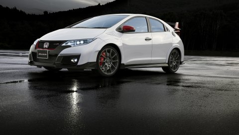 Modulo, honda, civic, white, side view