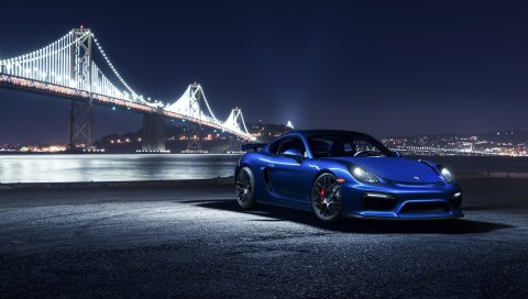 Porsche, cayman, gt4, вид сбоку