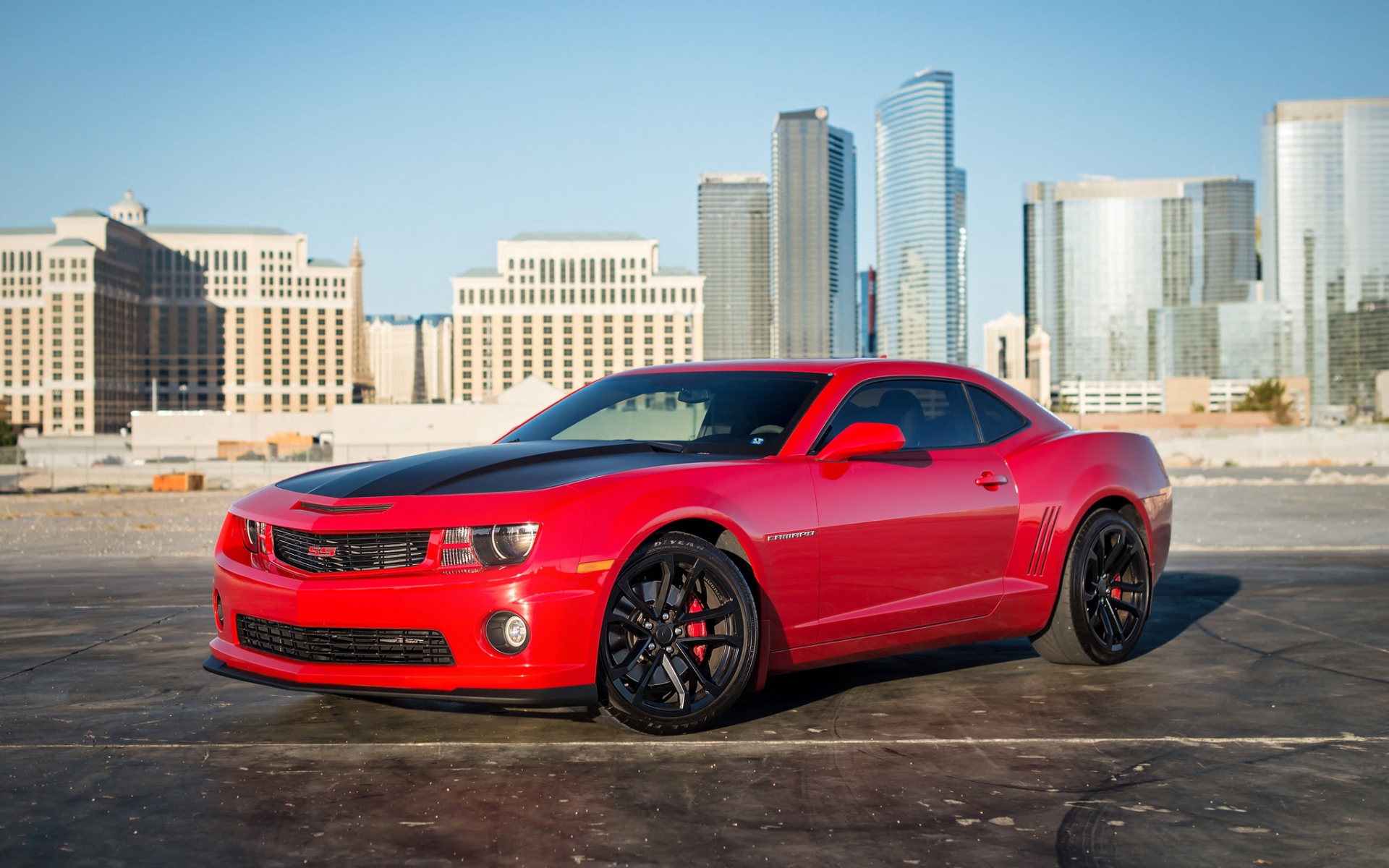 Картинки Chevrolet, Camaro, сс, красный, вид сбоку фото и обои на рабочий стол