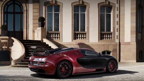 Bugatti, veyron, вид сбоку