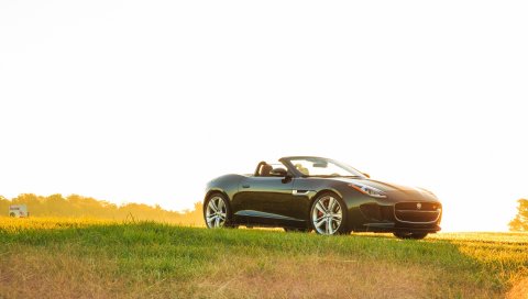 Jaguar, f-type, v8 s, кабриолет, вид сбоку