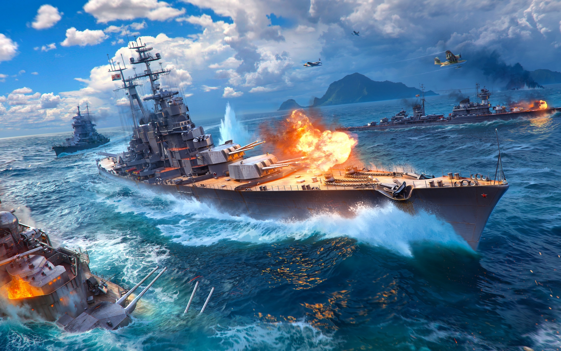 Картинки Мир военных кораблей, wargaming net, корабль, взрыв фото и обои на рабочий стол