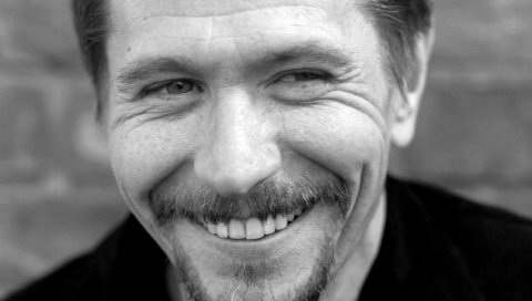 Gary oldman, актер, лицо, улыбка, борода, усы