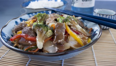 Мясо, брокколи, овощи