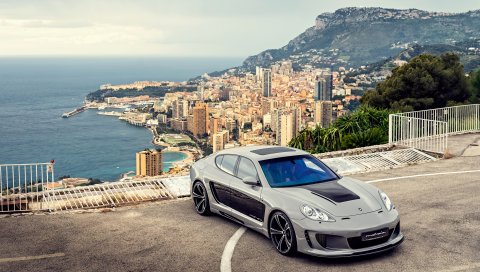 Porsche, panamera, вид сверху, автомобиль
