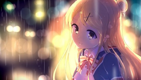 Mugityaoisii, kiniro мозаика, kujou karen, девушка, лицо, искусство