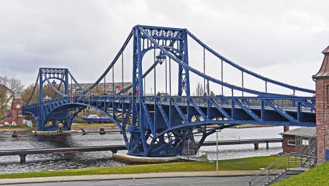 Wilhelmshaven, мост, порт