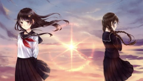 Kazuharu kina, девушка, школьница, искусство