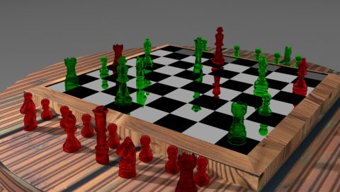 Шахматы, шахматные фигуры, 3d