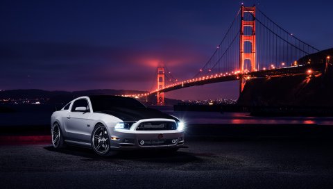 Ford, mustang, aristo, night, cars