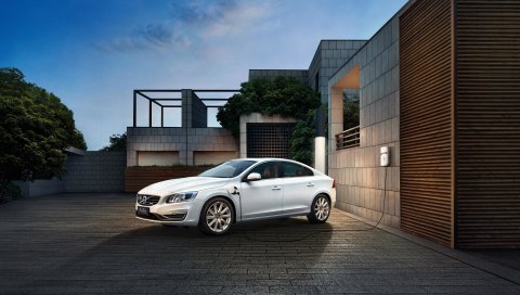 Volvo, s60, белый, вид сбоку