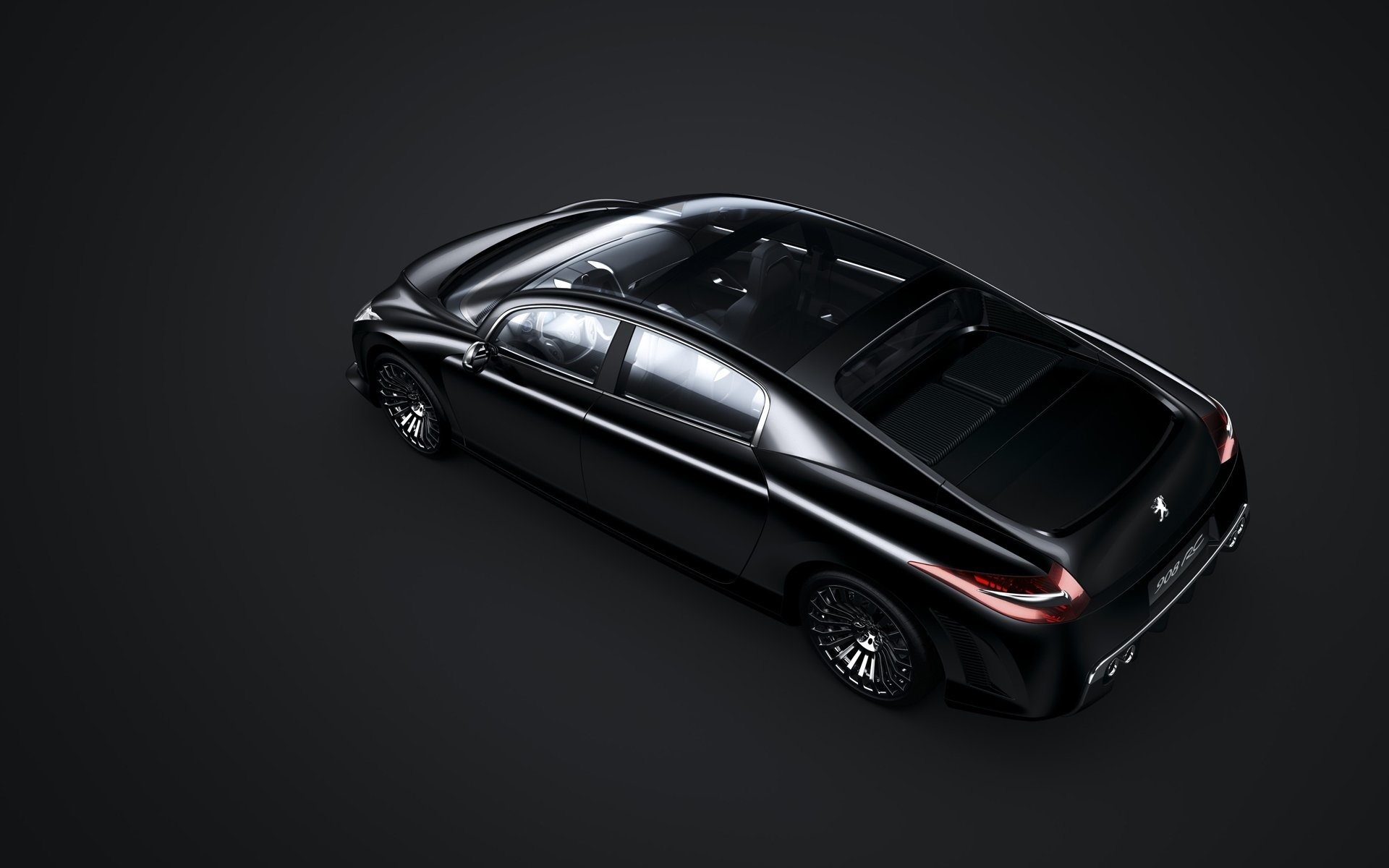 Картинки Peugeot, 908 rc, черный, вид сверху фото и обои на рабочий стол