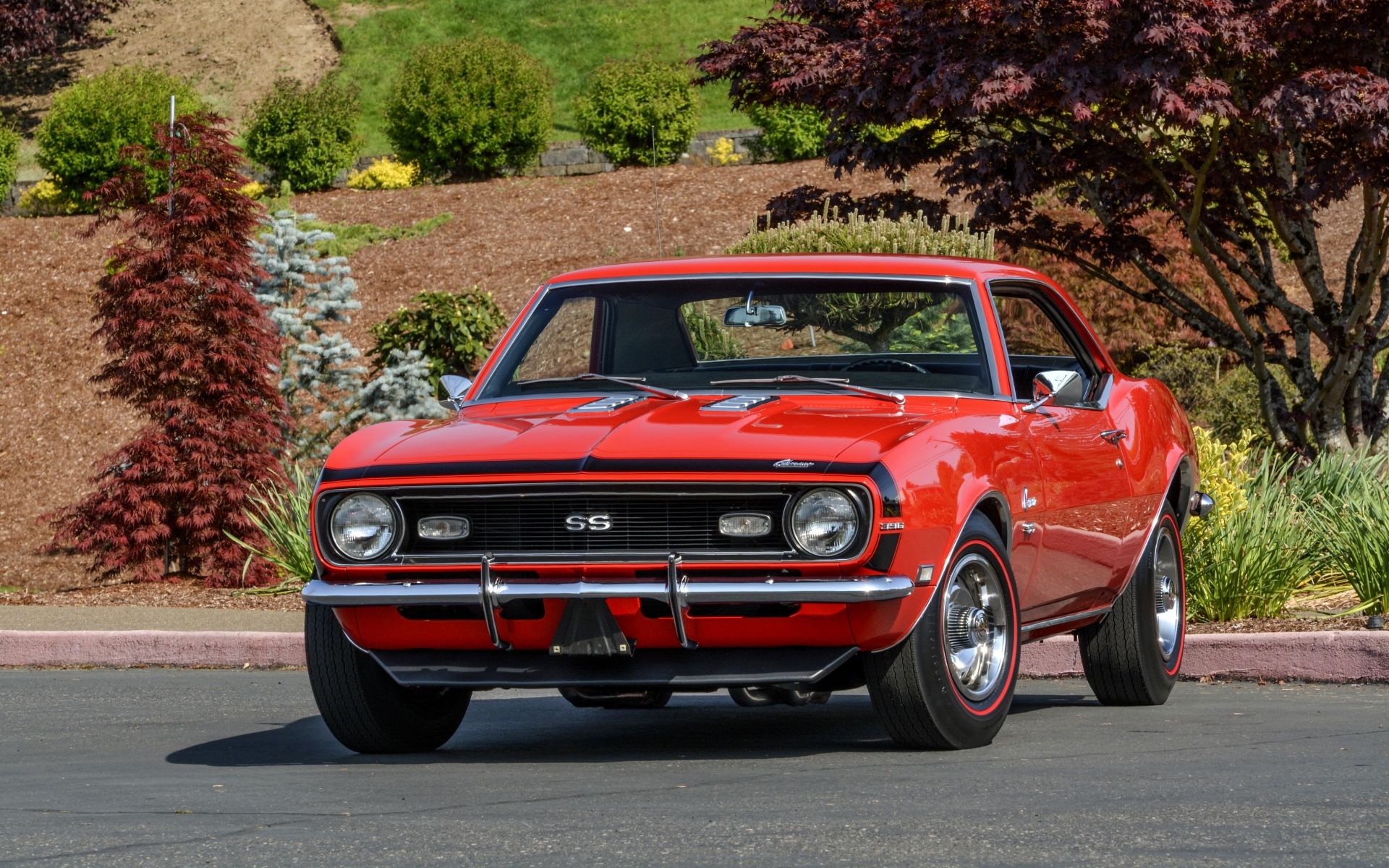 Картинки Chevrolet, copo, camaro, yenko, sc 427, красный, вид спереди фото и обои на рабочий стол