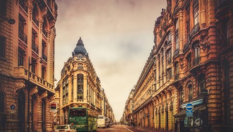 Париж, Франция, здание, небо, улица