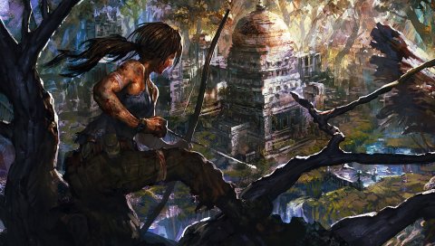 Lara croft, рейдер-гробница, высококлассные, художественные