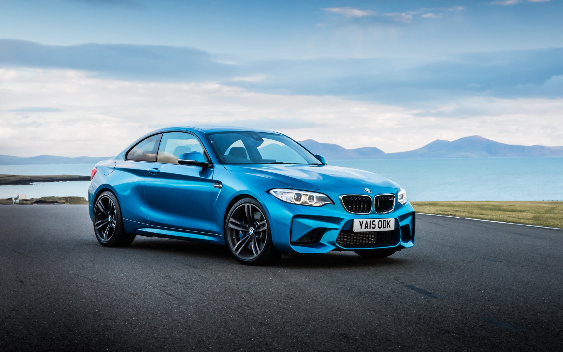 Картинки Bmw, m2, f87, синий, вид сбоку фото и обои на рабочий стол