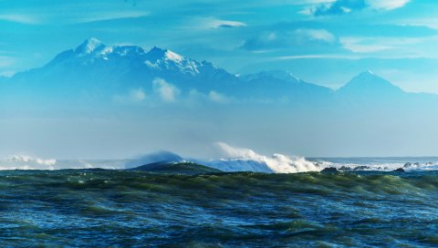 Море, волны, горы, скалы, рифы